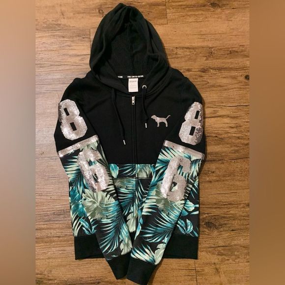 Victoria’s Secret Pink Bling Fern Limited Edition Hoodie XS - Picture 12 of 12